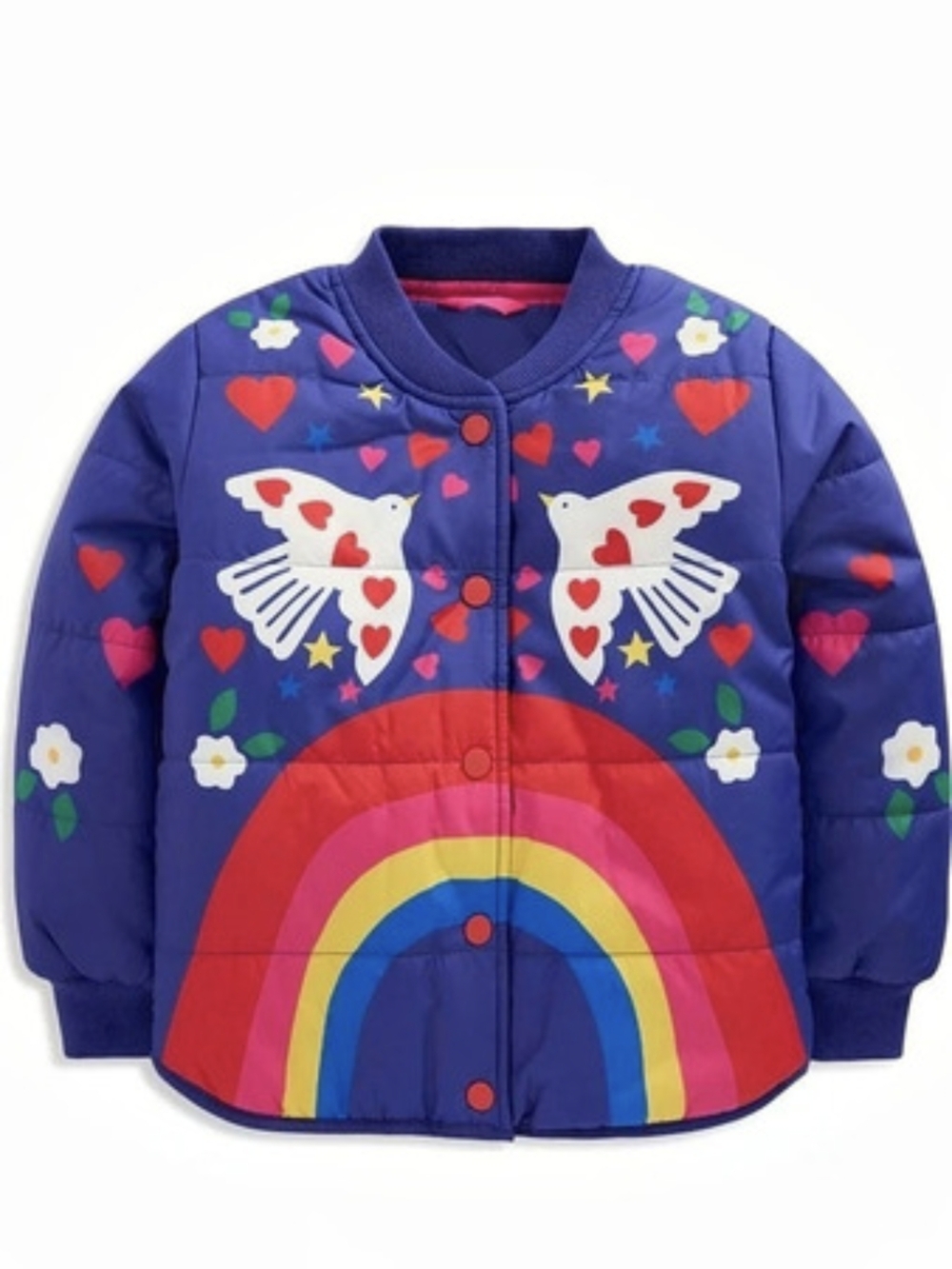 NWT Mini Boden Kids' Fun Quilted Bomber
Jacket size 5-6